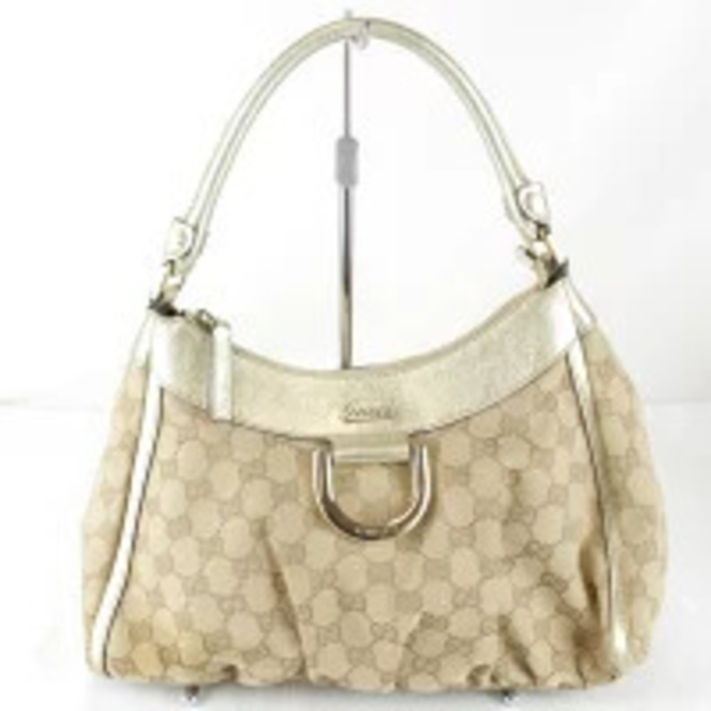 Gucci Abbey Handbag GG canvas gold